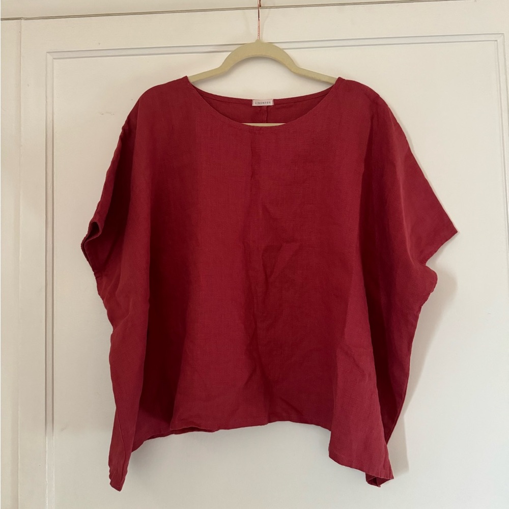 Brand new 100% linen Linenfox Nina top